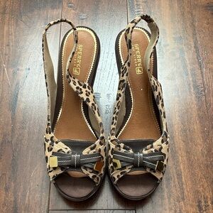 Sperry Women's Animal Print Slingback Sandals